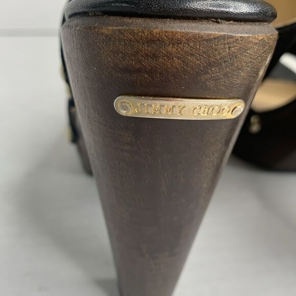 Jimmy Choo black suede leather studded clog heels - Picture 10 of 10